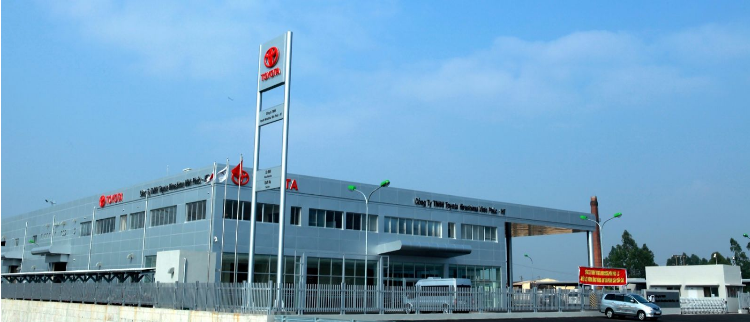 Project of grinding, peeling paint and polishing concrete at TOYOTA Vinh Phuc factory